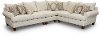 Linen Beige 3 Piece Sectional Sofa with LAF Loveseat - Swift