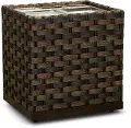 Nevis Woven Patio End Table Chip and Dip Stand