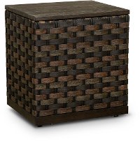 Woven Patio End Table Chip and Dip Stand - Nevis-2