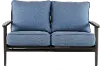 Adeline Denim Blue Patio Loveseat
