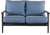 Modern Denim Blue Patio Loveseat - Adeline