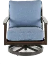 Adeline Denim Blue Patio Club Chair with Cushions