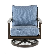Denim Blue Patio Club Chair with Sunbrella Cushions - Adeline