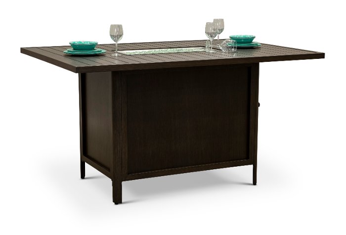 Adeline Patio Bar Height Fire Pit Table