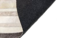 Contemporary Gray Leather 8 Foot Runner Rug - Santa Fe-4