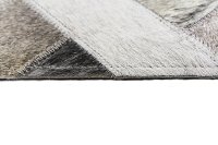 H112-ASH-4X6-H12 4 x 6 Small Contemporary Quentin Ash Gray Leather Rug - Santa Fe-5