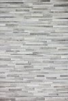 H112-GY-4X6-H16 4 x 6 Small Contemporary Quentin Gray Leather Rug - Santa Fe