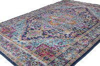 H114-DKBL-4X6-Z034 4 x 6 Small Traditional Blake Dark Blue Rug - Heritage