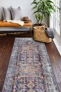 H114-DKBL-4X6-Z034 4 x 6 Small Traditional Blake Dark Blue Rug - Heritage-6