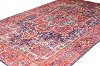 I166-DKBL-2.6X8-NR10 Traditional Zacharie Blue and Red 8 Foot Runner Rug - Impressions