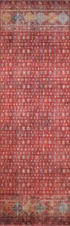 I166-RU-2.6X8-NR106 Traditional Zaidan Rust 8 Foot Runner Rug - Impressions