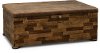 Wood and Faux Leather Coffee Table - Maya