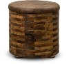 Clearance Mixed Wood and Faux Leather End Table - Maya