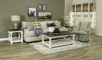 Country White Coffee Table - Stone-2