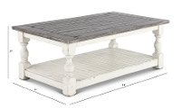 Country White Coffee Table - Stone-3