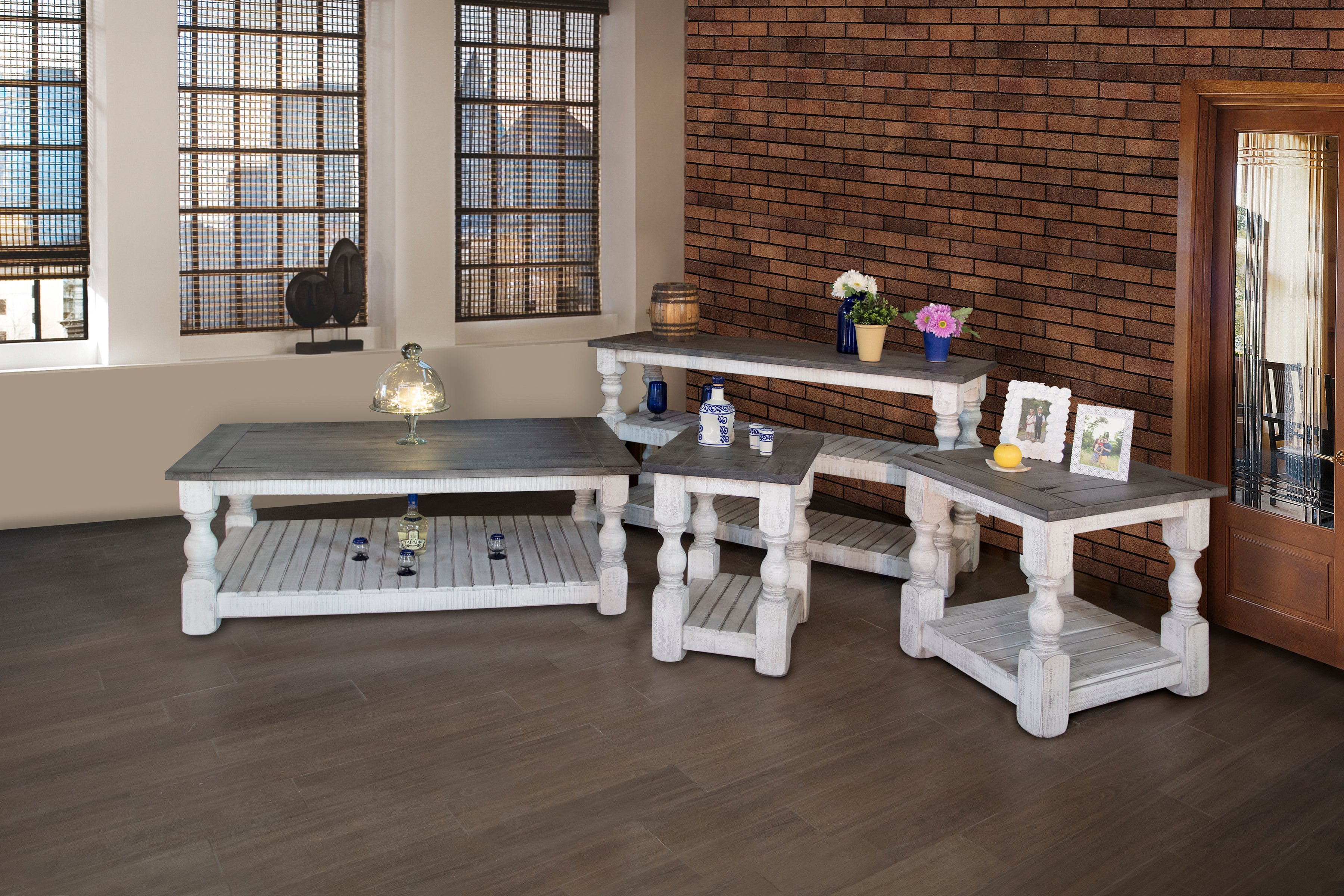 Stone Antique White Console Table-2