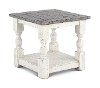 Antique White End Table - Stone