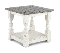 Stone White End Table