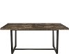 Industrial Wood and Metal Dining Room Table - Leland