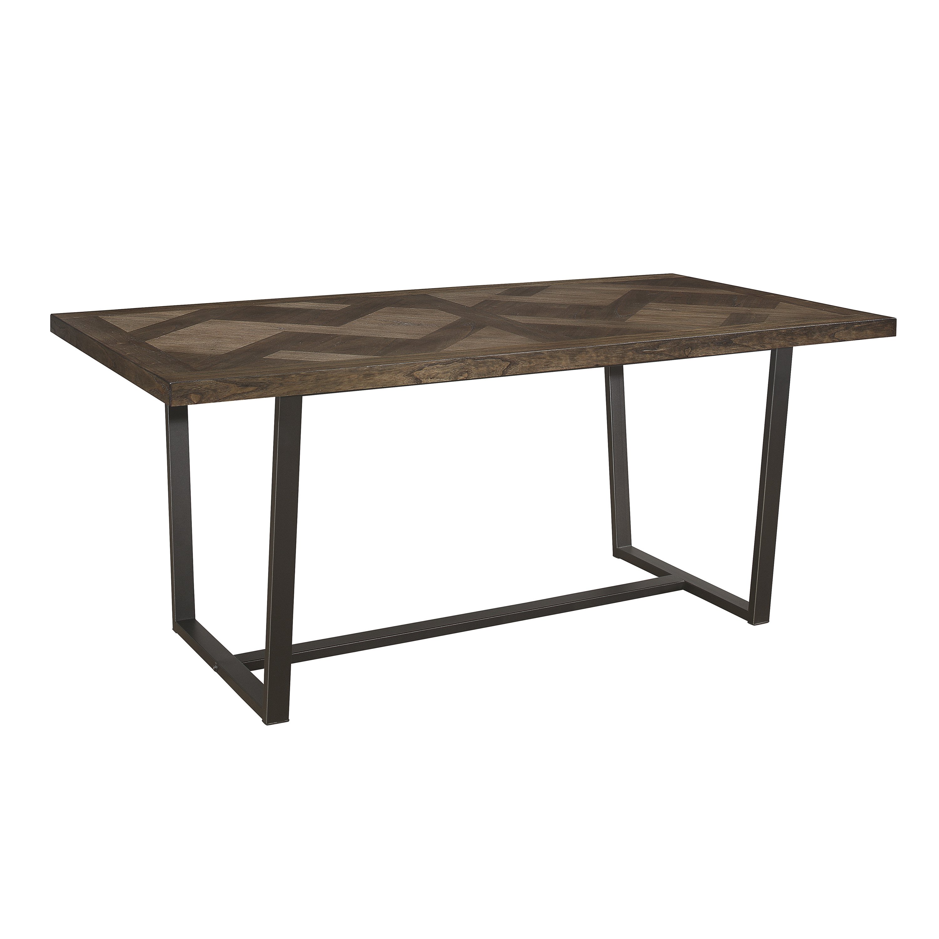 Industrial Wood and Metal Dining Room Table - Leland-2
