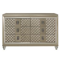 Peony Contemporary Champagne Gold Dresser-1
