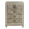 Contemporary Champagne Gold Chest of Drawers - Peony