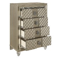 Contemporary Champagne Gold Chest of Drawers - Peony-2