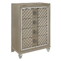 Contemporary Champagne Gold Chest of Drawers - Peony-3
