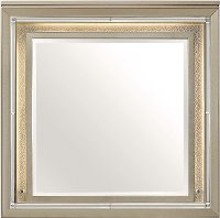 Contemporary Champagne Gold Mirror - Peony