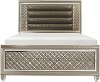 Contemporary Champagne Gold Full Size Bed - Peony