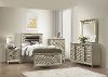 Contemporary Gold 5 Piece Twin Bedroom Set - Peony