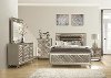 Contemporary Gold 5 Piece Full Bedroom Set - Peony