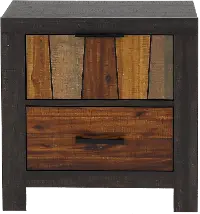 Copper Modern Industrial Brown Nightstand