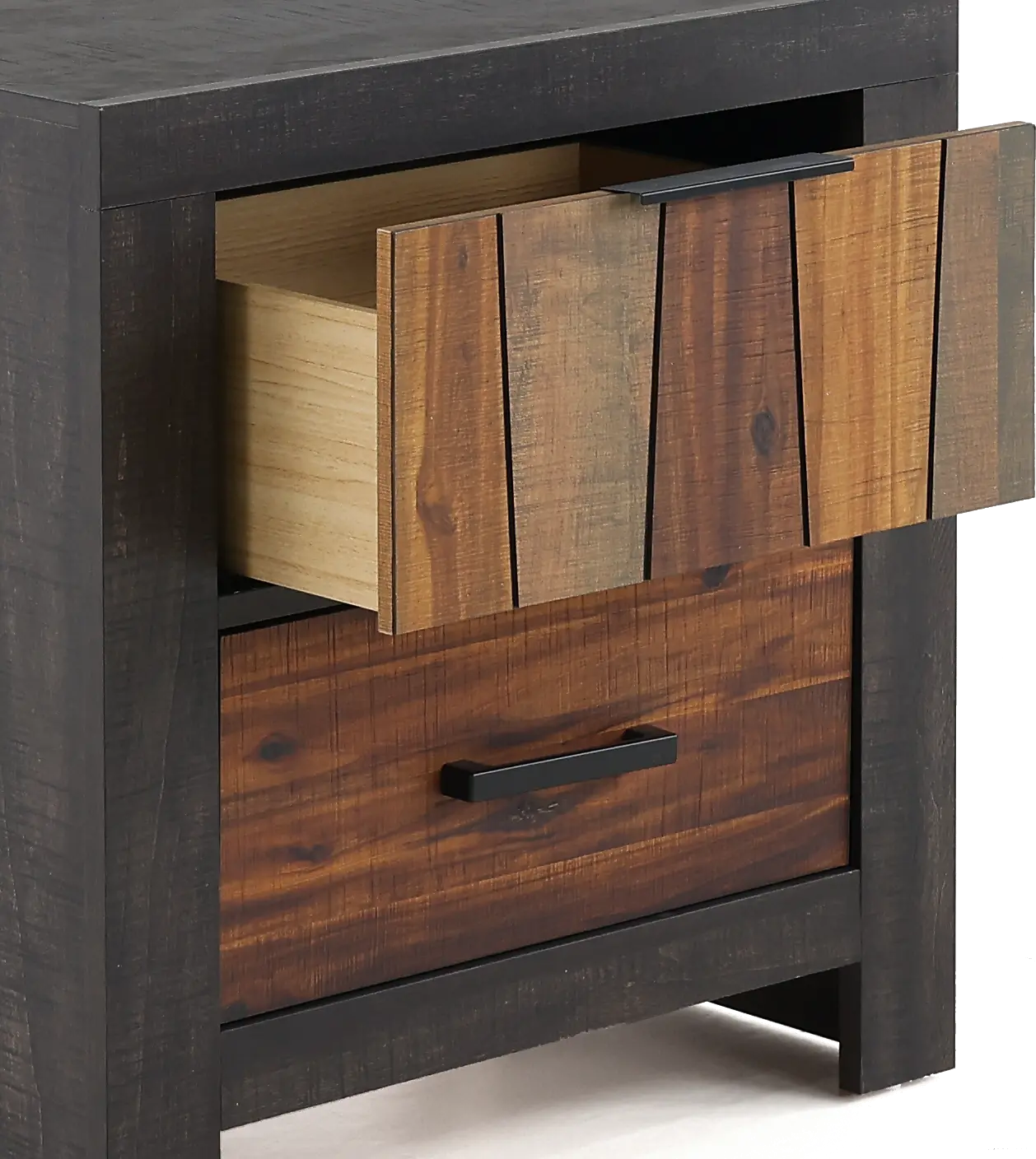 Copper Modern Industrial Brown Nightstand-2
