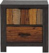 Modern Industrial Brown Nightstand - Cooper