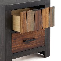 Modern Industrial Brown Nightstand - Cooper-2