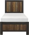 Modern Industrial Brown Twin Bed - Copper
