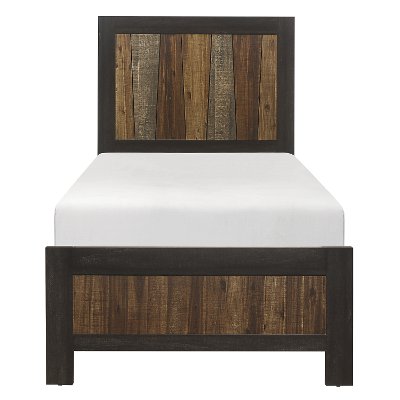 Modern Industrial Brown Twin Bed - Copper
