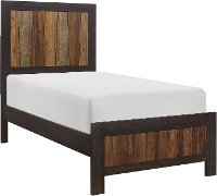 Modern Industrial Brown Twin Bed - Copper-2