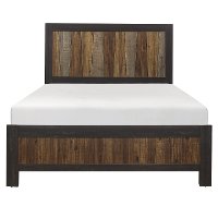 Copper Modern Industrial Brown Queen Bed-1