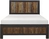 Modern Industrial Brown Queen Bed - Copper