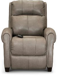 Cobblestone Leather-Match Zero Gravity Power Recliner - Saturn-1