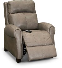 Cobblestone Leather-Match Zero Gravity Power Recliner - Saturn-2