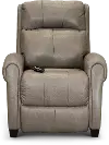 Saturn Beige Leather-Match Zero Gravity Power Recliner