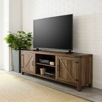 70 Inch Modern Farmhouse TV Stand - Rustic Oak