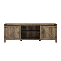 70 Inch Modern Farmhouse TV Stand - Rustic Oak-3