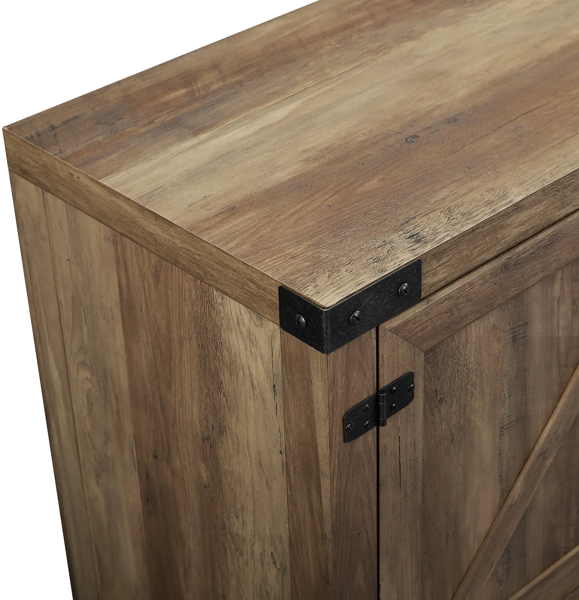W70BDSDRO 70 Inch Modern Farmhouse TV Stand - Rustic Oak-4