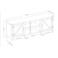 70 Inch Modern Farmhouse TV Stand - Rustic Oak-5