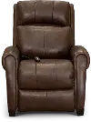 Saturn Brown Leather-Match Zero Gravity Power Recliner