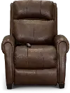 Saturn Brown Leather-Match Zero Gravity Power Recliner